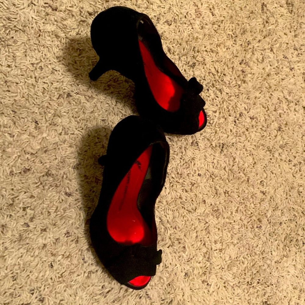 Giuseppe Zanotti black suede platform stilettos European size 38 will fit 7.5-8 - Picture 3 of 5